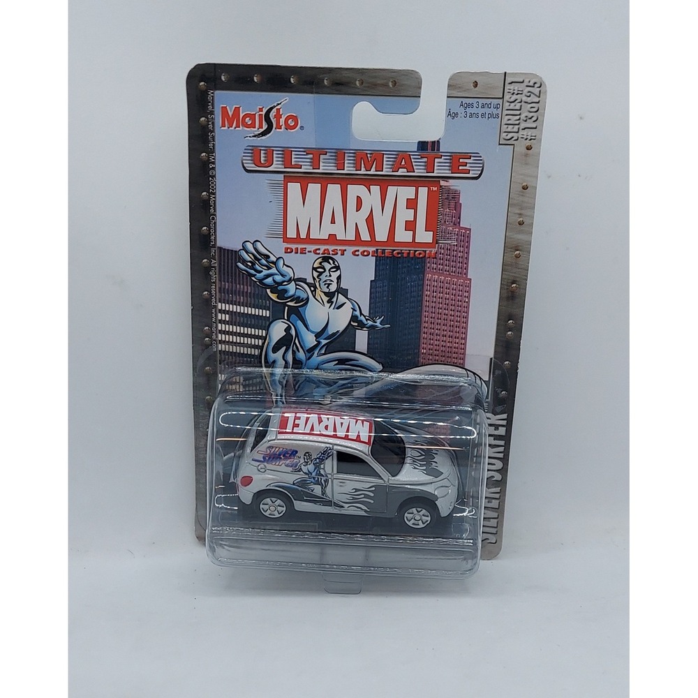 2002 Maisto Ultimate Marvel Die-Cast Silver Surfer Chrysler Panel Cruiser